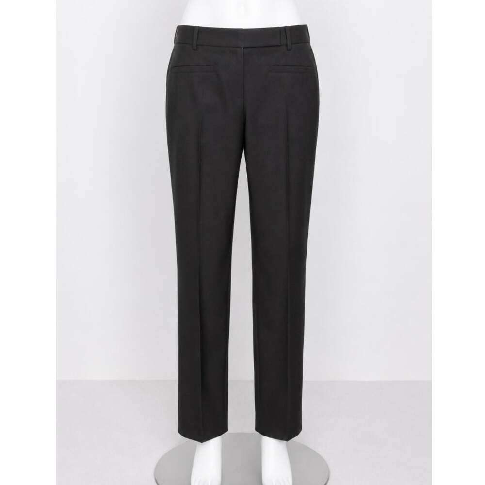 Club Monaco Jet Black Pressed Front Crease Straight Leg Trouser Pant Pockets 8